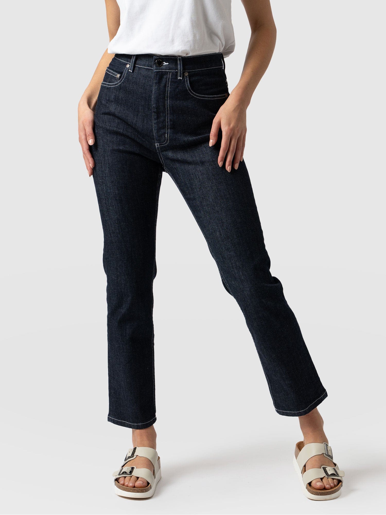 Hattie Straight Leg Jeans Indigo Blue - Women's Jeans | Saint + Sofia® UK
